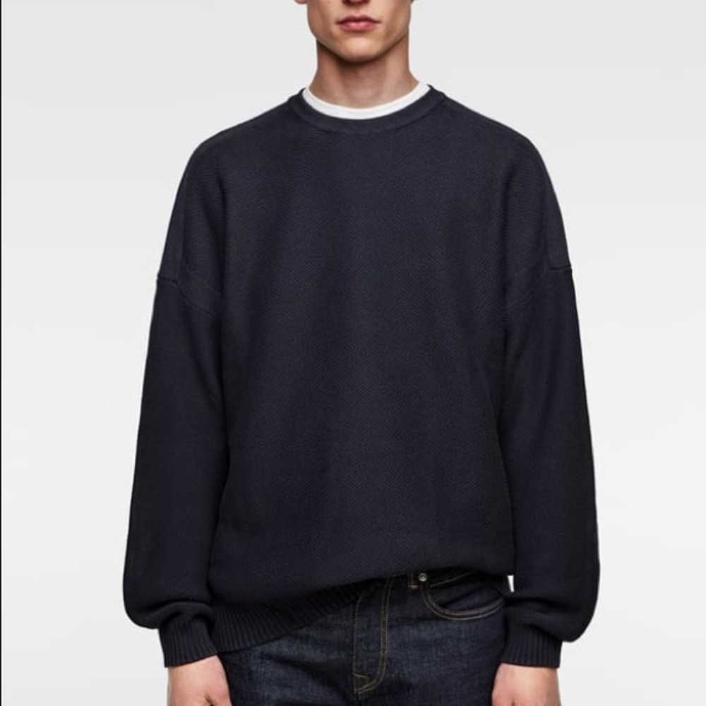 ZARA BLUE SWEATER PULLOVER BRAND NEW WITH TAGS MEDIUM